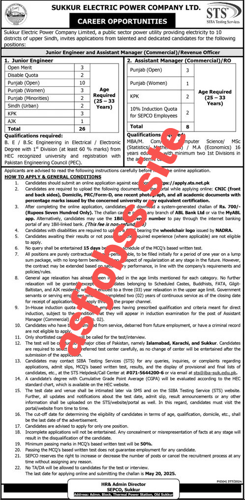 SEPCO Jobs 2025 Advertisement: